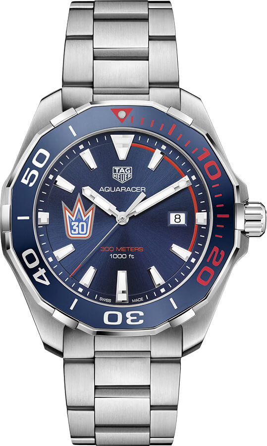 TAG Heuer Herrenuhr Aquaracer Henrik Lundqvist Special Edition Blue Dial Silver Steel Strap Watch For Men Way101j Ba0746 – WAY101J.BA0746