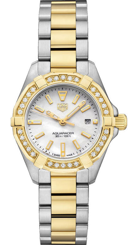 TAG Heuer Damenuhr Aquaracer Diamonds Mother Of Pearl Dial Two Tone Steel Strap Watch For Women Wbd1421 Bb0321 – WBD1421.BB0321