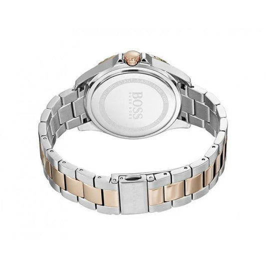 Hugo Boss Damenuhr Womens 1502446 Praise Two Tone Stainless Steel Watch With Rose Gold Accents – HB1502446