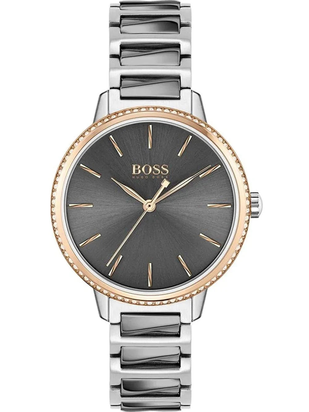 Hugo Boss Damenuhr Womens 1502569 Signature Two Tone Stainless Steel Watch – HB1502569