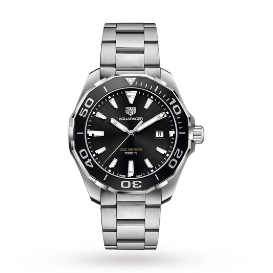 TAG Heuer Herrenuhr Aquaracer Quartz Black Dial Stainless Steel Mens Watch Way101a Ba0746 – WAY101A.BA0746