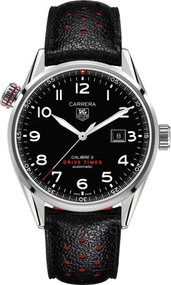 TAG Heuer Herrenuhr Heuer Black Stainless Steel Carrera Drive Time Watch For Men War2a10 Fc6337 – WAR2A10.FC6337