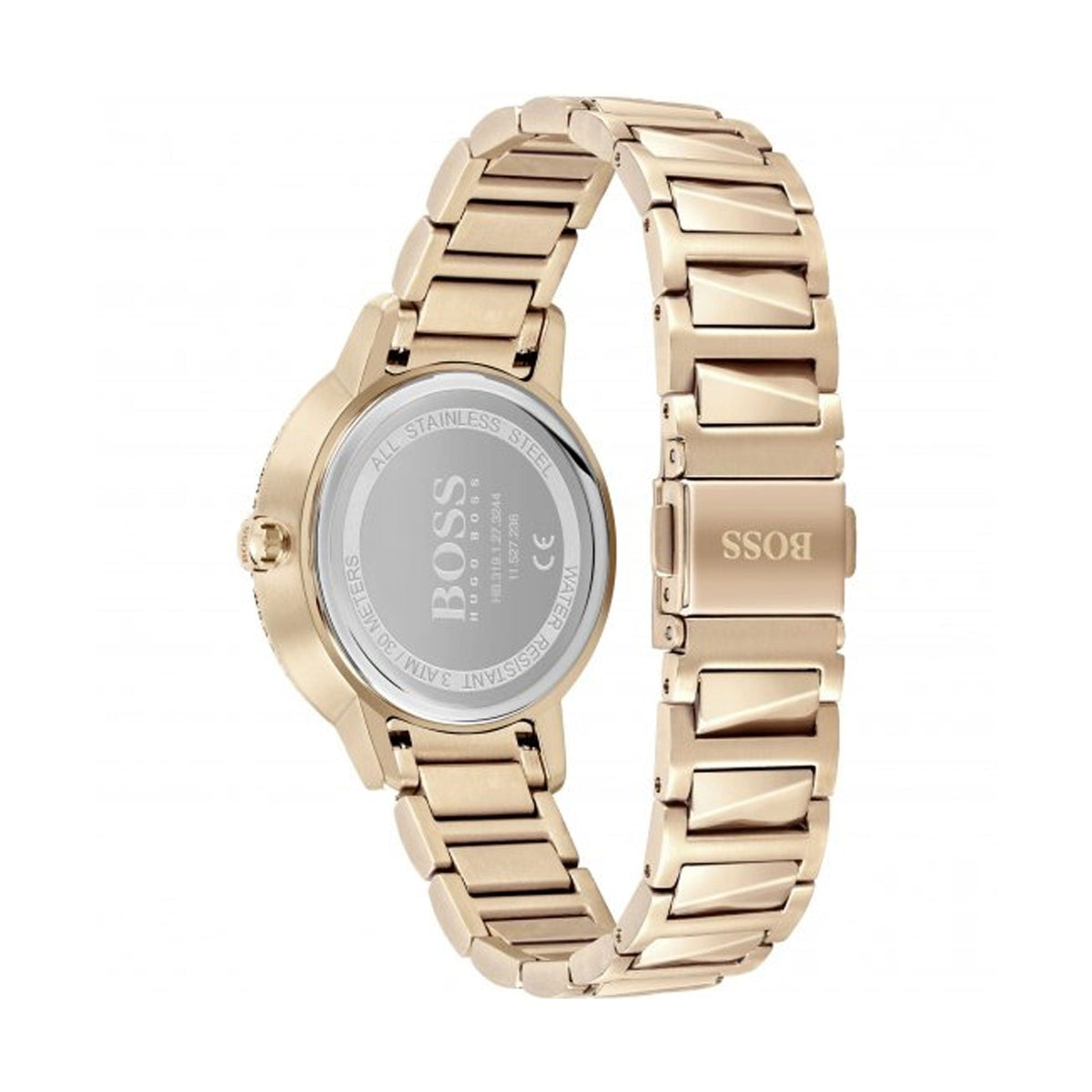 Hugo Boss Damenuhr Womens 1502540 Signature Rose Gold Tone Stainless Steel Watch – HB1502540