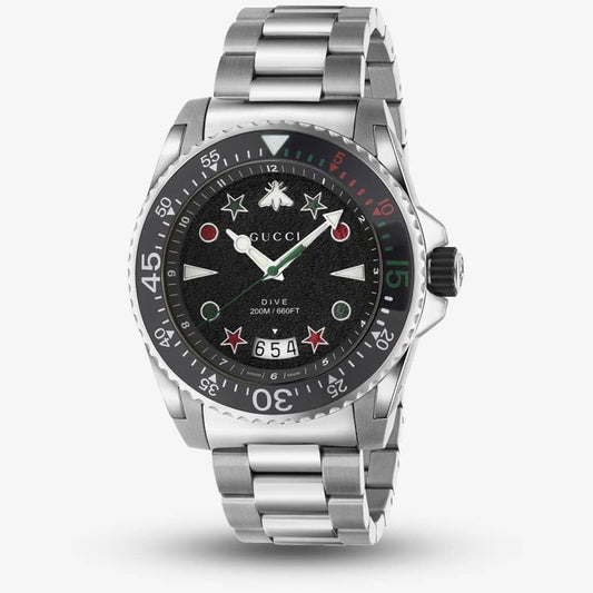 Gucci Herrenuhr Mens Dive Steel Bracelet Watch Ya136221 – YA136221
