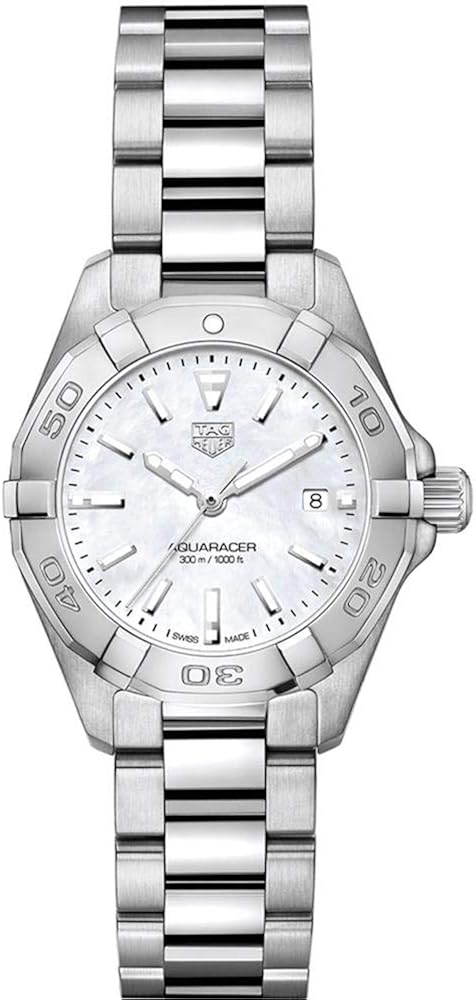 TAG Heuer Damenuhr Aquaracer Quartz Mother Of Pearl White Dial Silver Steel Strap Watch For Women Wbd1411 Ba0741 – WBD1411.BA0741