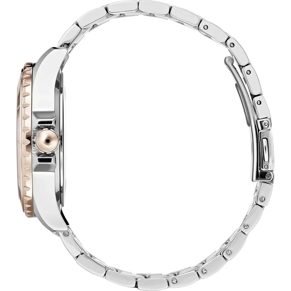 Hugo Boss Damenuhr Womens 1502446 Praise Two Tone Stainless Steel Watch With Rose Gold Accents – HB1502446