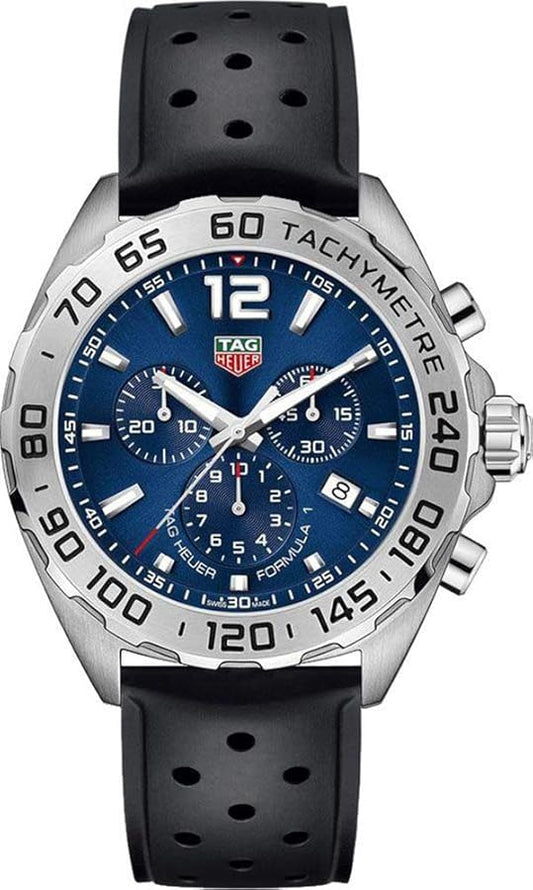 TAG Heuer Herrenuhr Formula 1 Chronograph Blue Dial Black Rubber Strap Watch For Men Caz101k Ft8024 – CAZ101K.FT8024