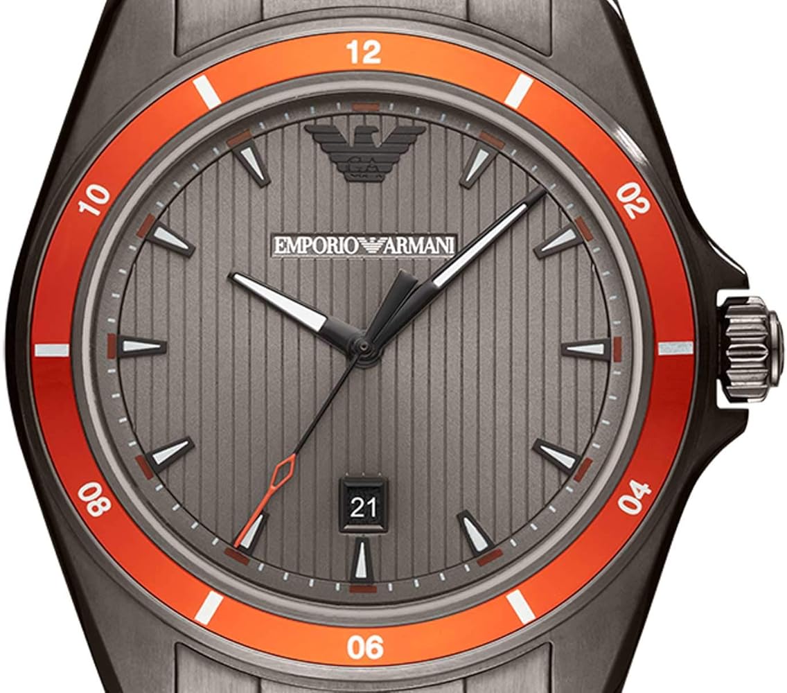 Emporio Armani Herrenuhr Sigma Quartz Grey Dial Grey Steel Strap Watch For Men Ar11178 – AR11178