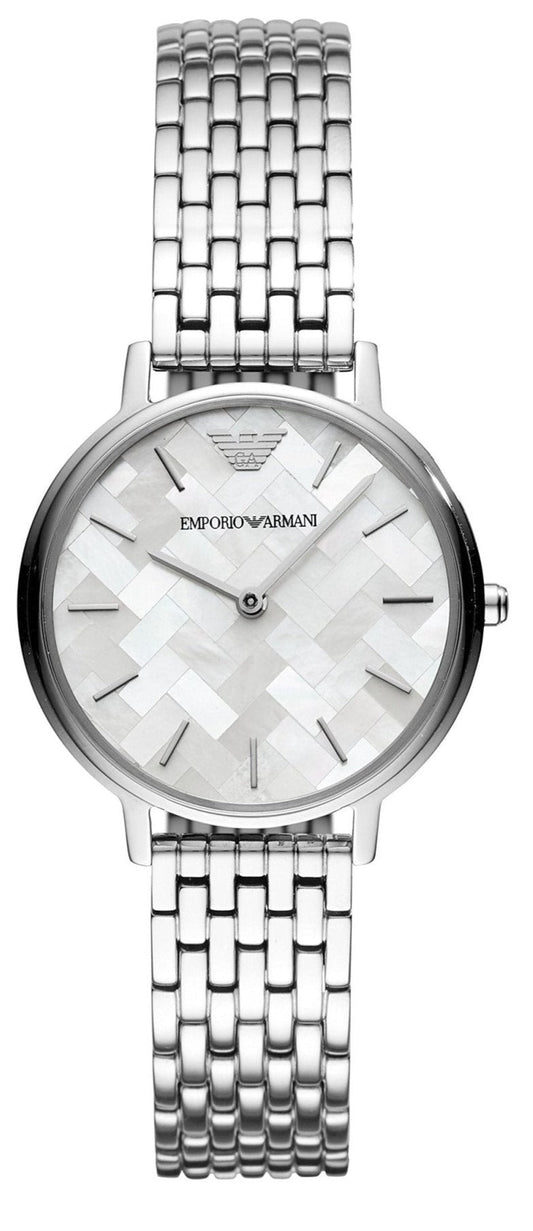Emporio Armani Damenuhr Mother Of Pearl Dial Silver Steel Strap Watch For Women Ar11112 – 447963189087_AD4B