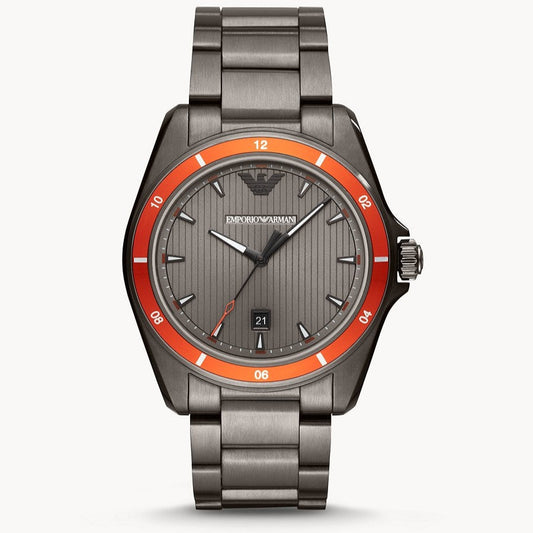 Emporio Armani Herrenuhr Sigma Quartz Grey Dial Grey Steel Strap Watch For Men Ar11178 – AR11178