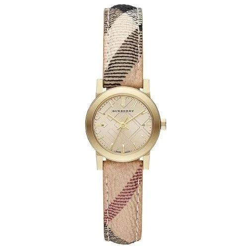 Burberry The City Haymarket Damenuhr goldenes Zifferblatt BU9219