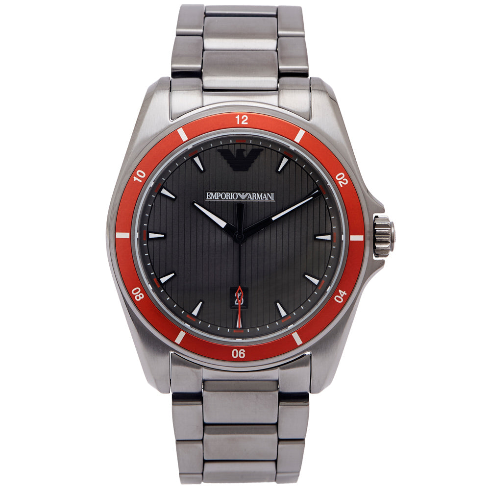 Emporio Armani Herrenuhr Sigma Quartz Grey Dial Grey Steel Strap Watch For Men Ar11178 – AR11178