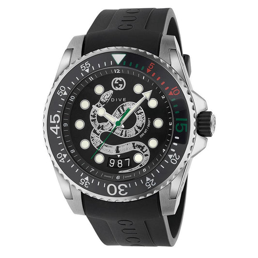 Gucci Herrenuhr Dive Ya136217 Mens Stainless Steel Kingsnake Dial Watch – YA136217