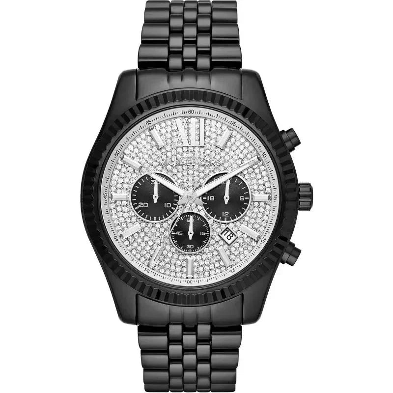 Michael Kors Herrenuhr Watch Lexington Chronograph 45mm Black Crystals Mk8605 – MK8605