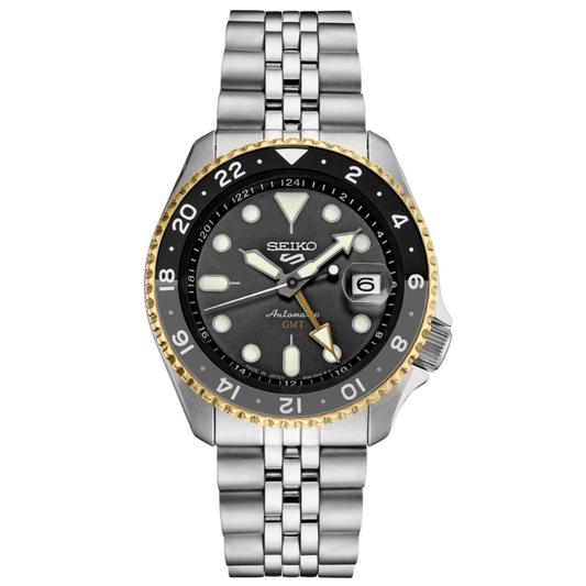 Seiko Herrenuhr 5 Sports Gmt Auto Mens Grey Watchssk021k1 – SSK021K1