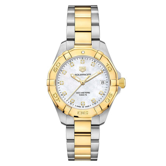 TAG Heuer Damenuhr Aquaracer Stainless Steel And Gold Plated Ladies Watch – WBD1322.BB0320