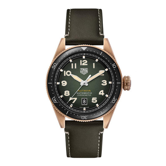 TAG Heuer Herrenuhr Autavia Bronze Automatic Chronometer Mens Watch – WBE5190.FC8268