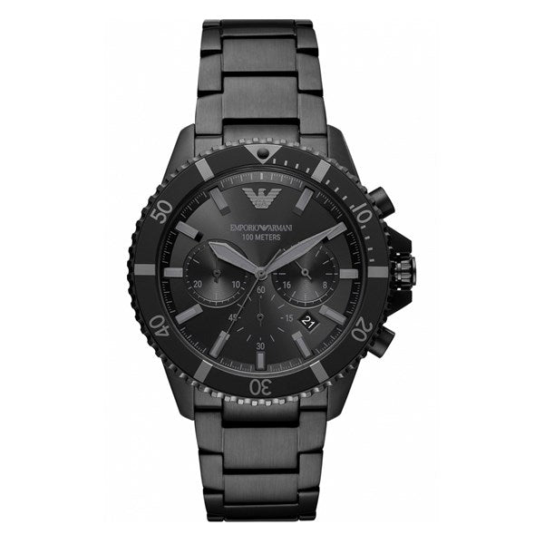 Emporio Armani Herrenuhr Mens Ar11363 Black Stainless Steel Chronograph Watch – AR11363