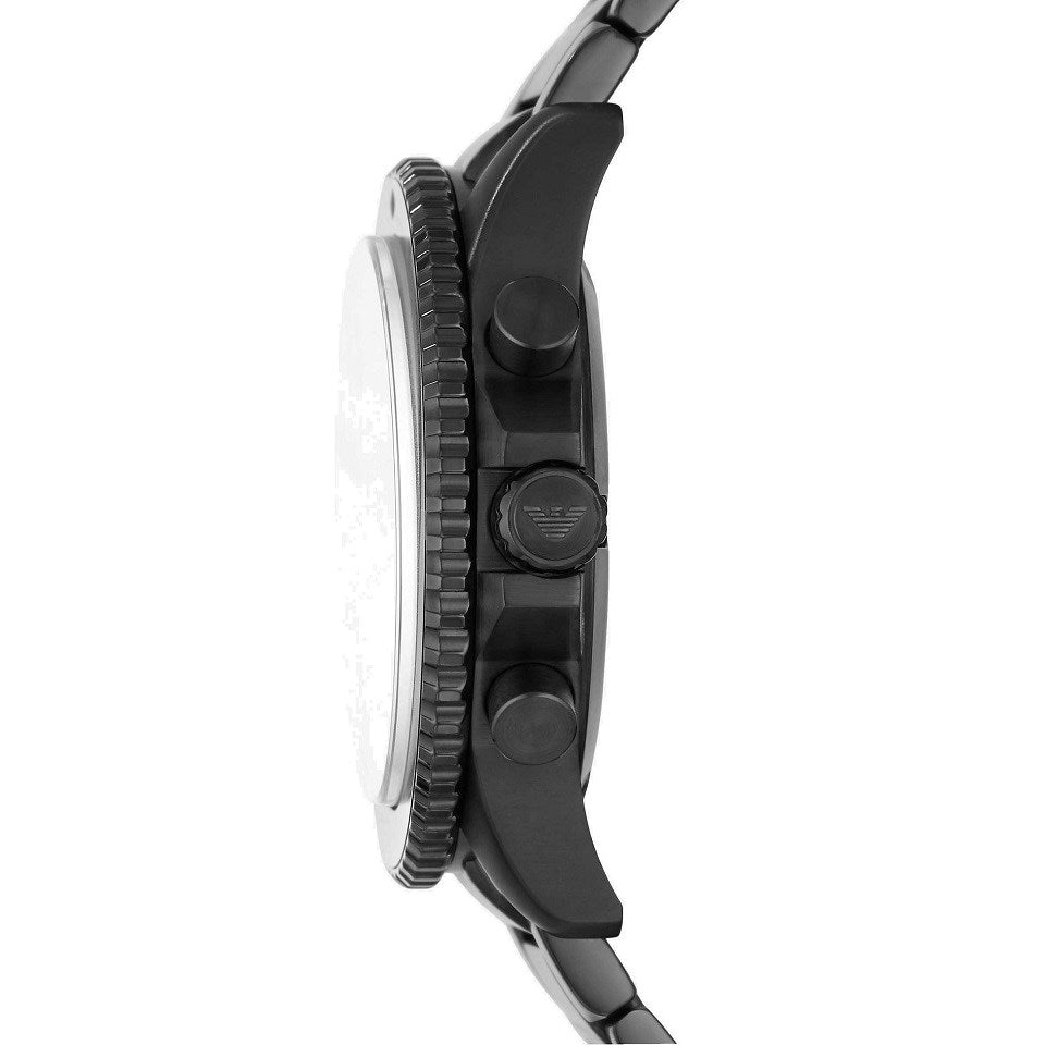 Emporio Armani Herrenuhr Mens Ar11363 Black Stainless Steel Chronograph Watch – AR11363