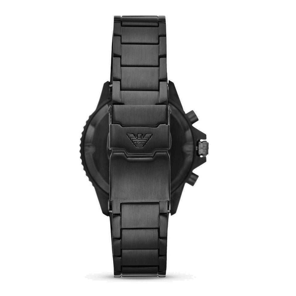 Emporio Armani Herrenuhr Mens Ar11363 Black Stainless Steel Chronograph Watch – AR11363