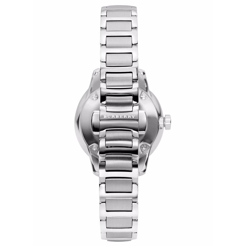 Burberry The Classic Damenuhr Edelstahlarmband silbernes Gehäuse BU10108