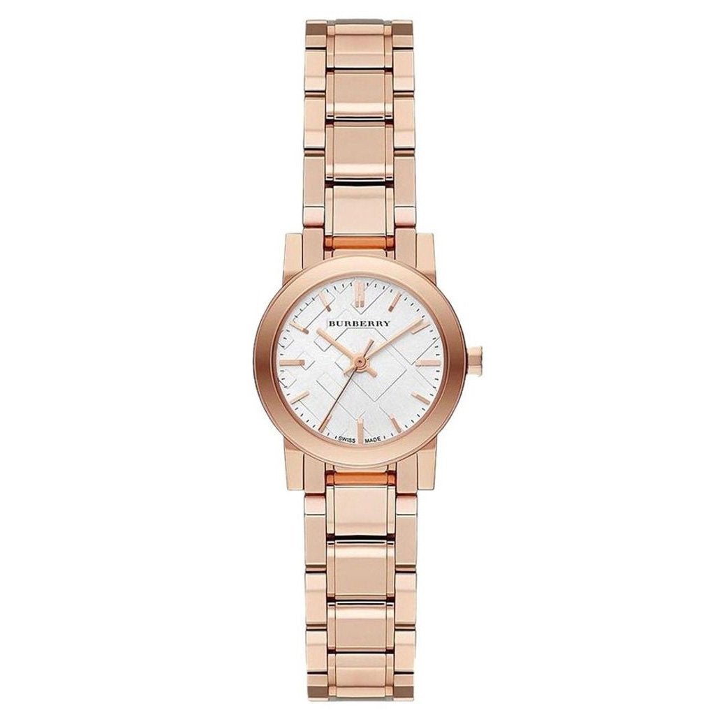 Burberry Damenuhr Quarz Edelstahlarmband weißes Zifferblatt BU9204
