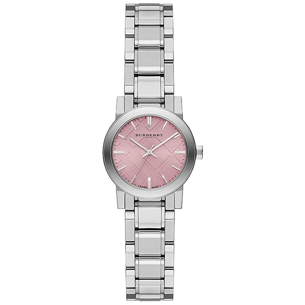 Burberry Damenuhr Quarz Edelstahlarmband rosa Zifferblatt BU9231