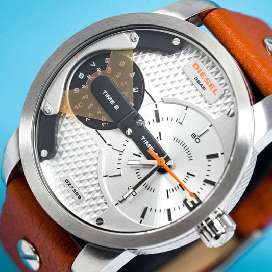 Diesel Herrenuhr Dz7309 Men S Mini Daddy Silver Brown Watch – DZ7309