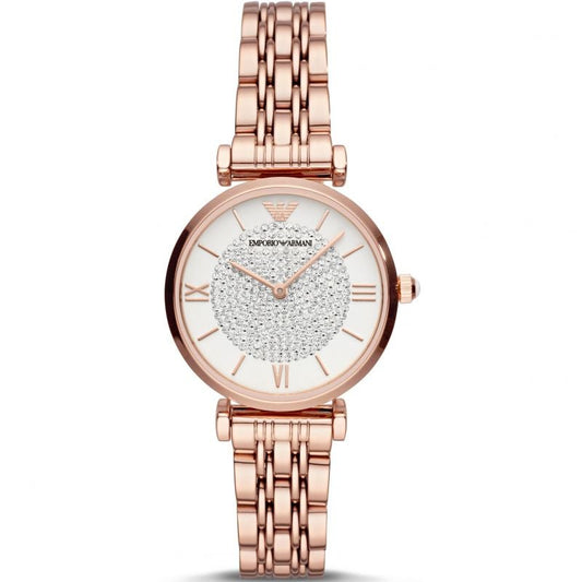 Emporio Armani Damenuhr Ar11244 Ladies Rose Gold Glitz Watch – AR11244