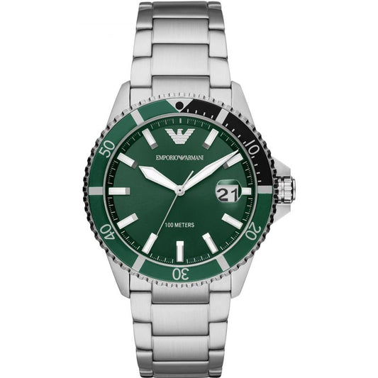 Emporio Armani Herrenuhr Ar11338 Men S Diver Steel Watch – AR11338