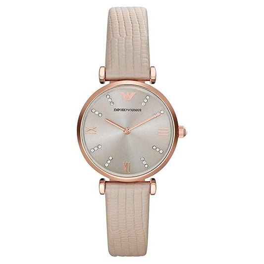 Emporio Armani Damenuhr Ar1681 Ladies Rose Gold Cream Watch – AR1681