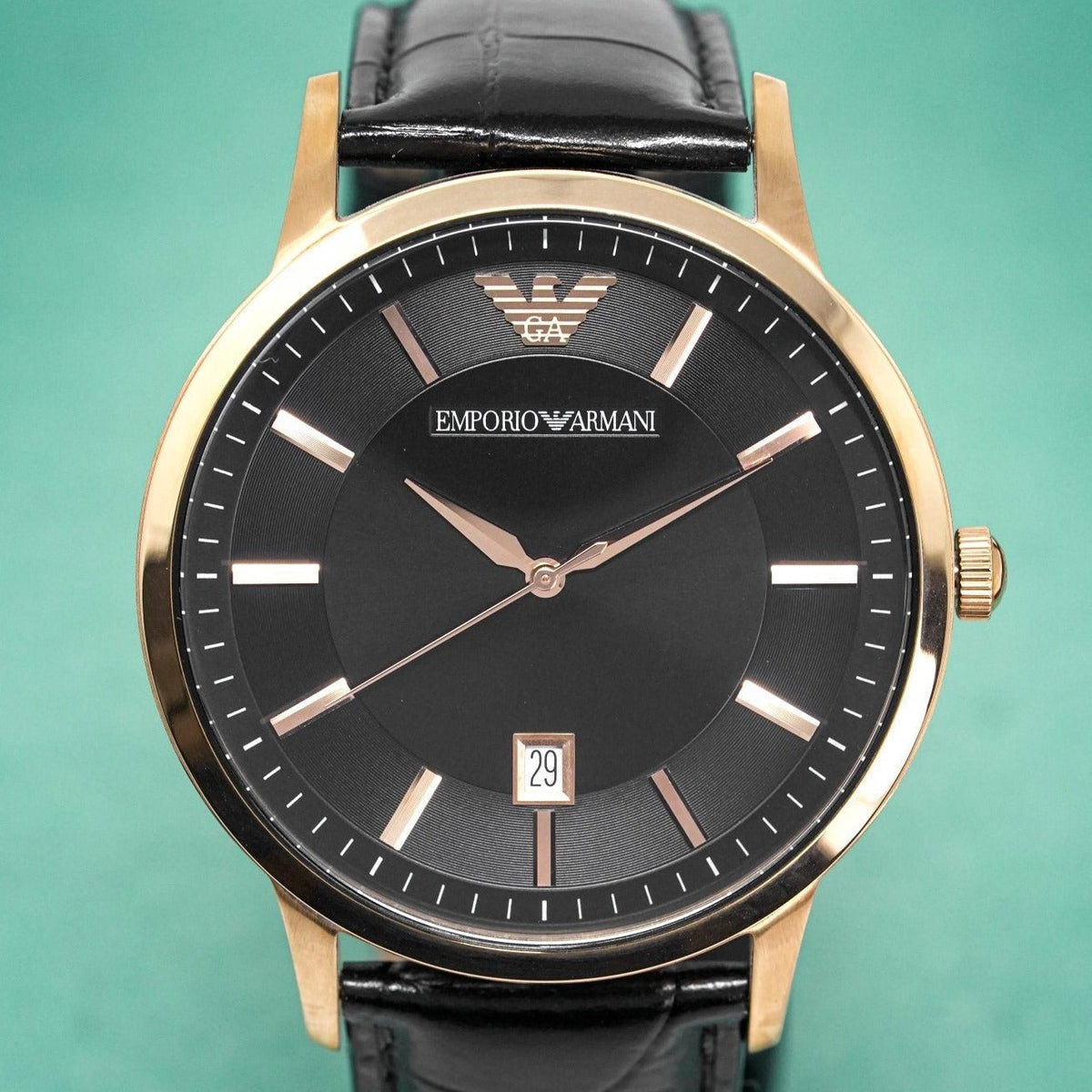 Emporio Armani Herrenuhr Ar2425 Men S Renato Rose Gold Pvd Watch – AR2425
