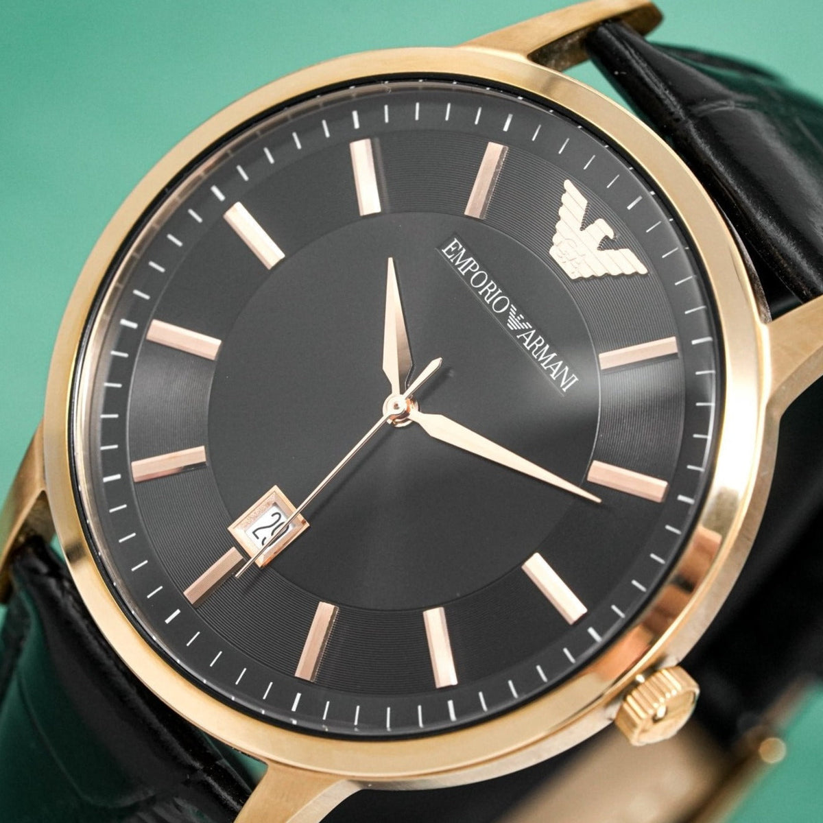 Emporio Armani Herrenuhr Ar2425 Men S Renato Rose Gold Pvd Watch – AR2425