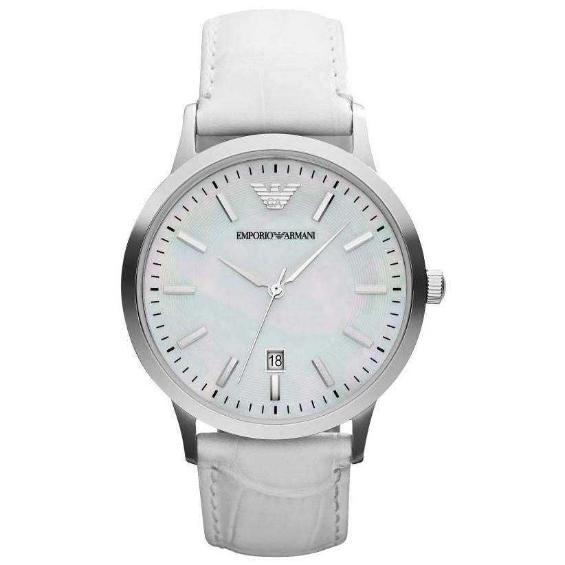 Emporio Armani Damenuhr Ar2465 Ladies Mother Of Pearl White Watch – AR2465
