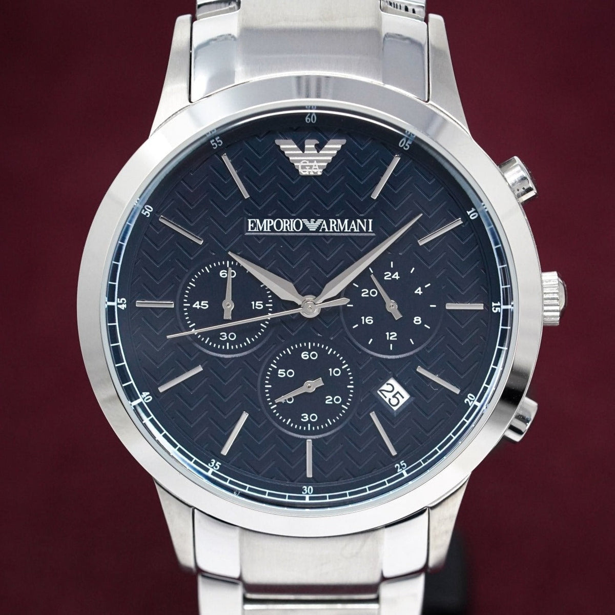 Emporio Armani Herrenuhr Ar2486 Men S Renato Blue Watch – AR2486