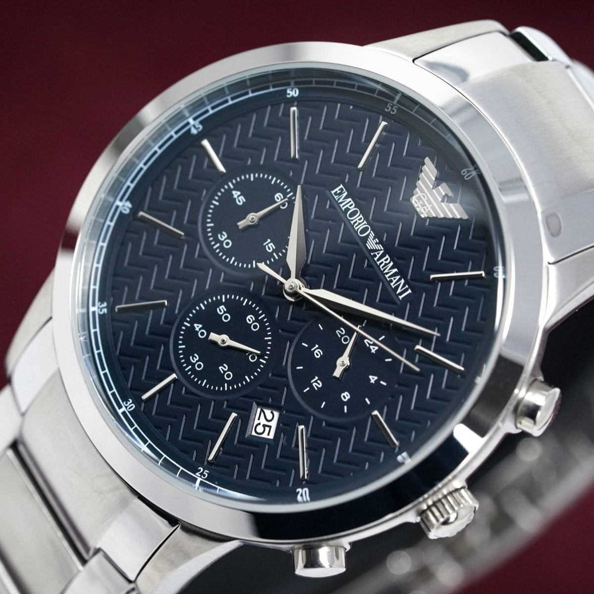 Emporio Armani Herrenuhr Ar2486 Men S Renato Blue Watch – AR2486