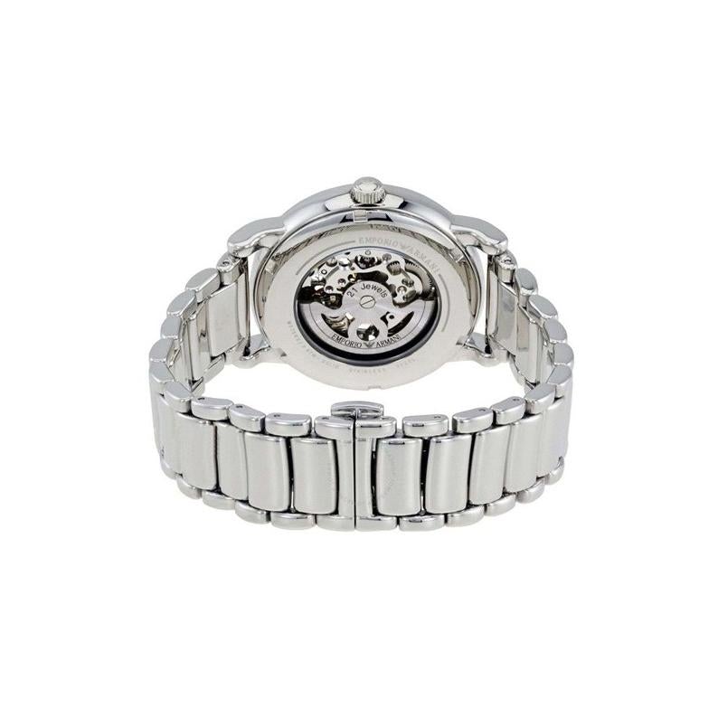 Emporio Armani Herrenuhr Ar60006 Men S Meccanico Silver Watch – AR60006
