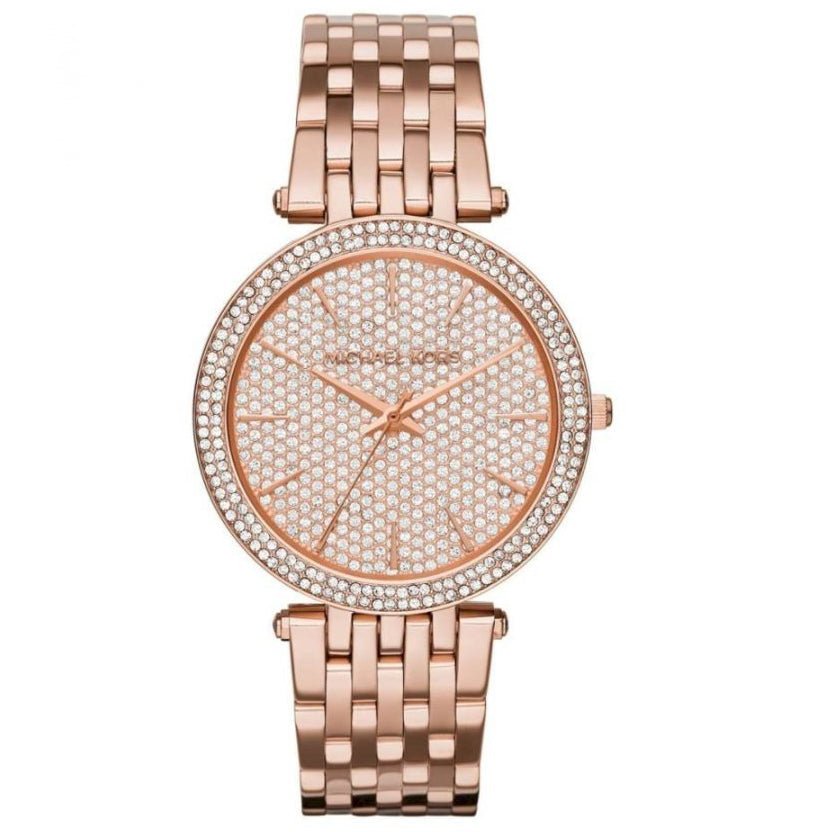 Michael Kors Damenuhr Mk3439 Ladies Darci Rose Gold Pave Watch – MK3439