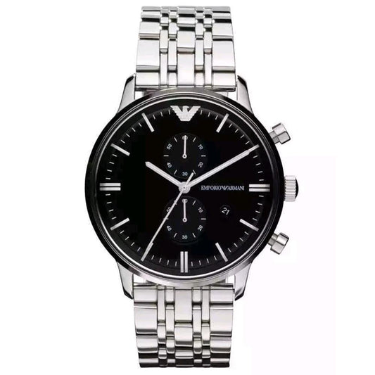 Emporio Armani Herrenuhr Ar0389 Men S Black Chronograph Watch – AR0389