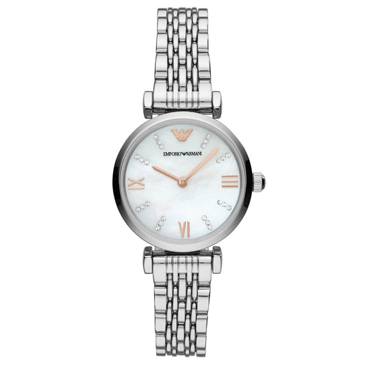 Emporio Armani Damenuhr Ar11204 Ladies Automatic T Bar Gianni Silver Watch – AR11204
