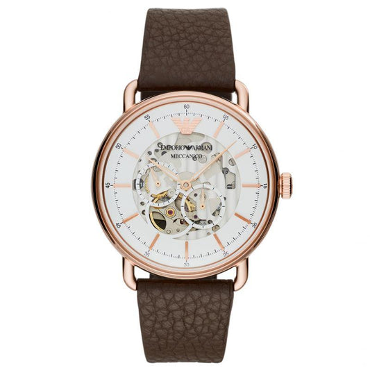 Emporio Armani Herrenuhr Ar60027 Men S Automatic Meccanico Skeleton Watch – AR60027