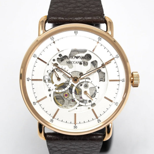 Emporio Armani Herrenuhr Ar60027 Men S Automatic Meccanico Skeleton Watch – AR60027