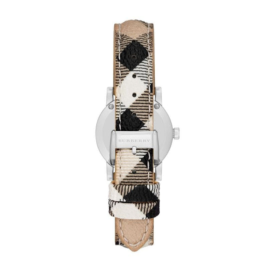 Burberry The City Haymarket Damenuhr silbernes Gehäuse BU9222