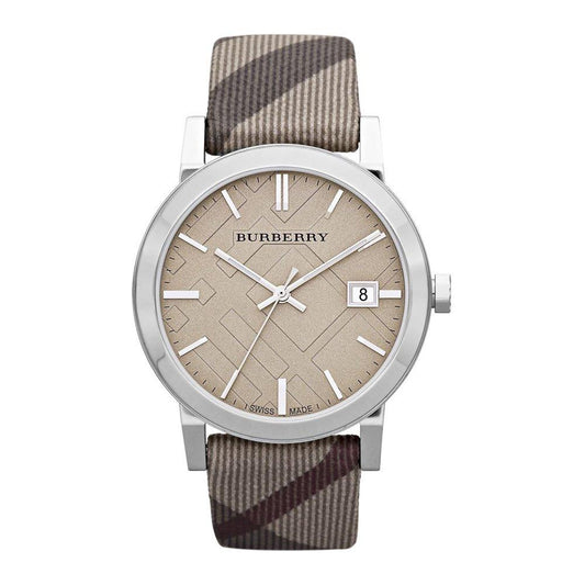 Burberry The City Nova Damenuhr taupefarbenes Zifferblatt mit Datum BU9023