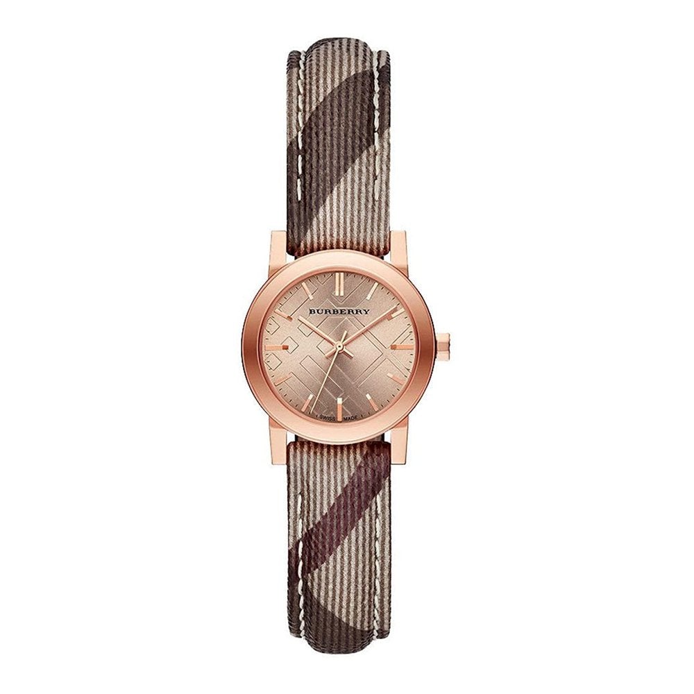 Burberry The City Rose Damenuhr roségoldenes Zifferblatt BU9236