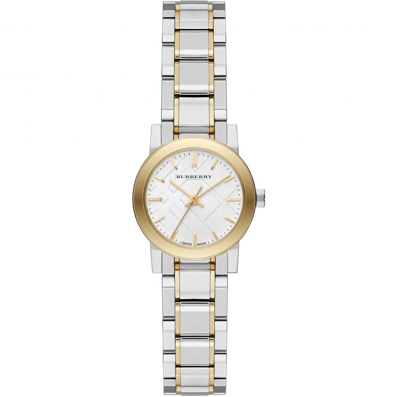 Burberry The City Two Damenuhr goldene Lünette BU9217