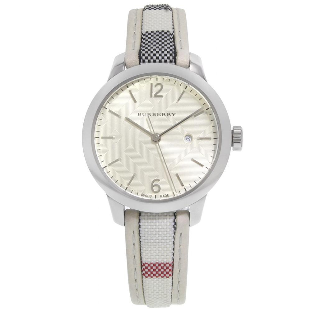 Burberry The Classic Silver Damenuhr silbernes Gehäuse BU10113
