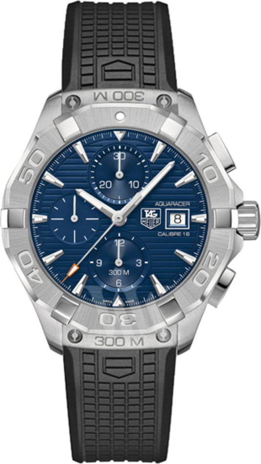 TAG Heuer Herrenuhr Aquaracer Chronograph Blue Dial Black Rubber Strap Watch For Men Cay2112 Ft6041 – CAY2112.FT6041