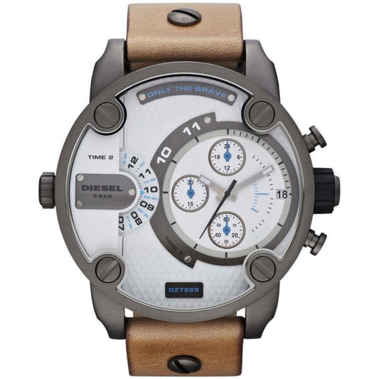 Diesel Herrenuhr Dz7269 Men S Chronograph Little Daddy White Brown Watch – DZ7269