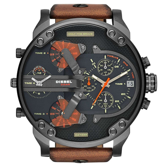 Diesel Herrenuhr Dz7332 Men S Mr Daddy 2 0 Black Chronograph Watch – DZ7332